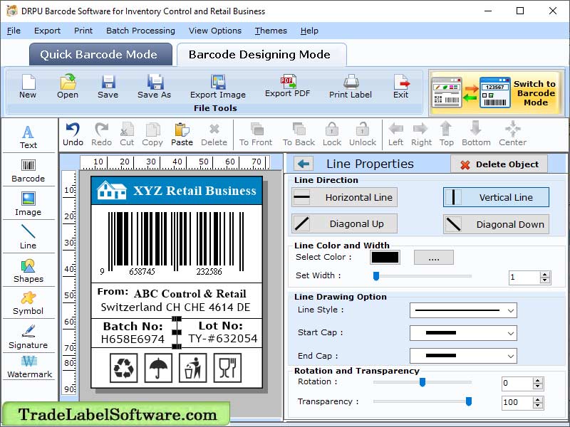 Screenshot of Barcode Inventory Solution Software