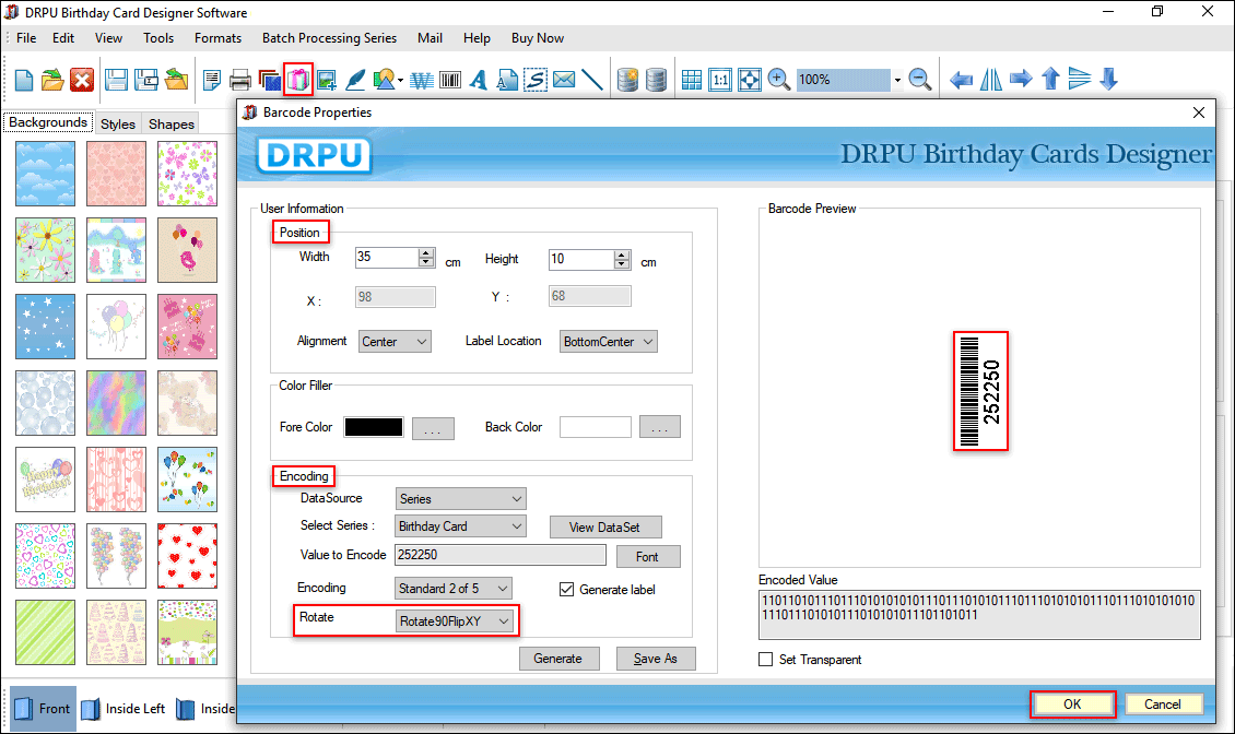 Barcode Properties