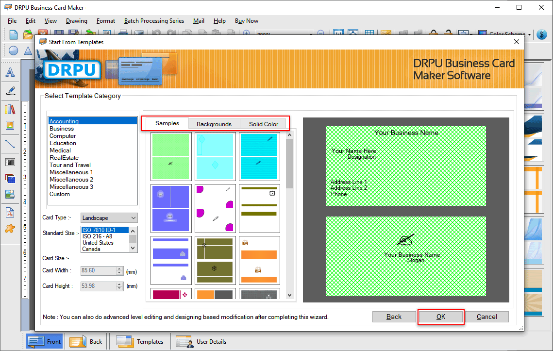 Start from Templates