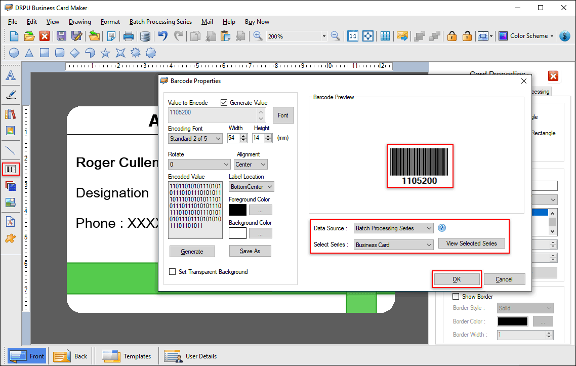 Barcode Properties