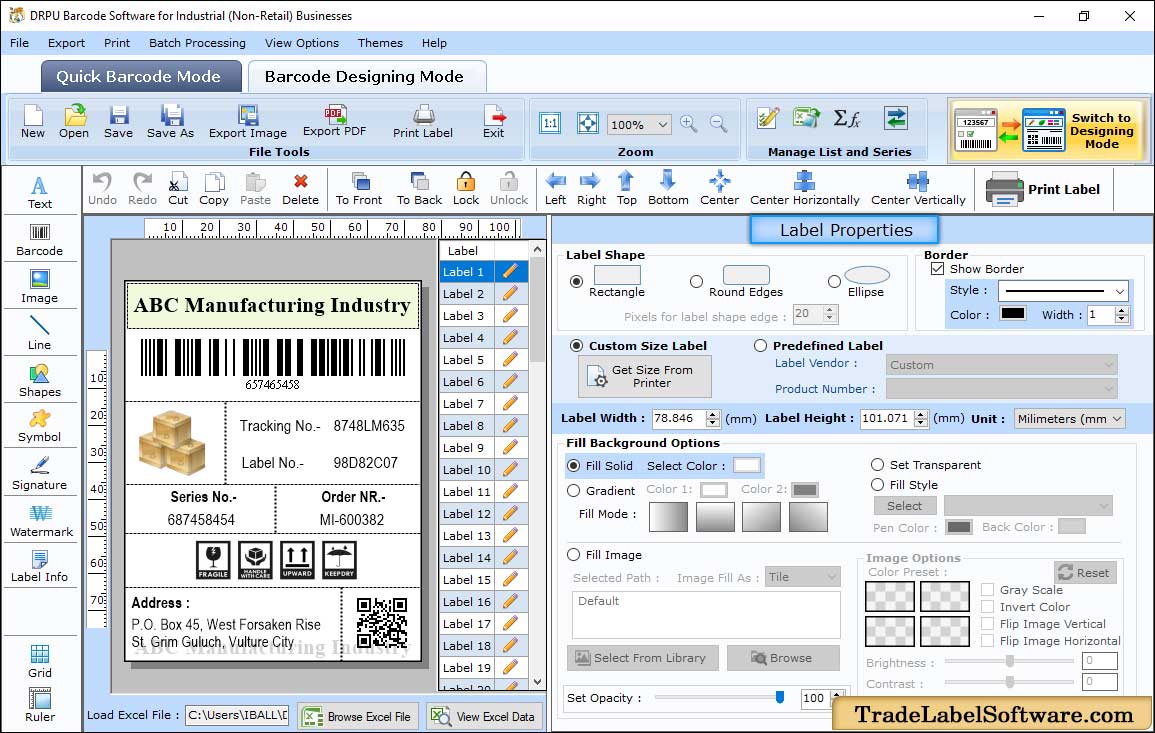 Barcode Designing Mode