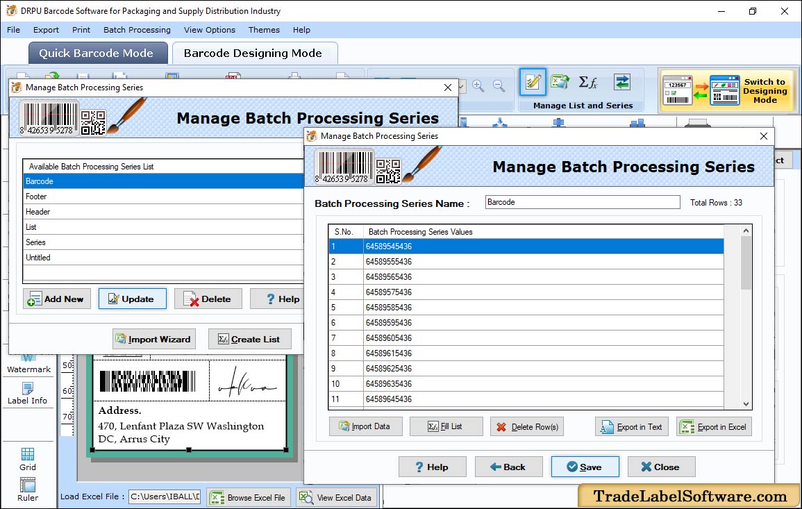 Create and Manage Batch Processing Series