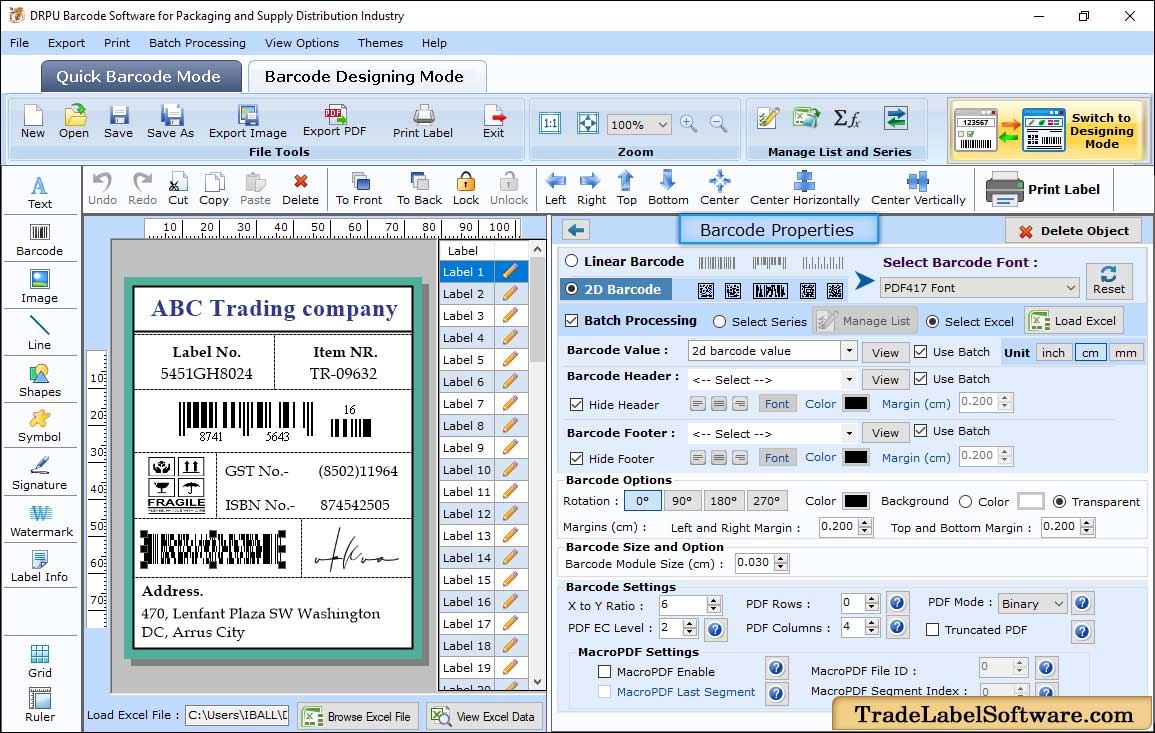Barcode Properties