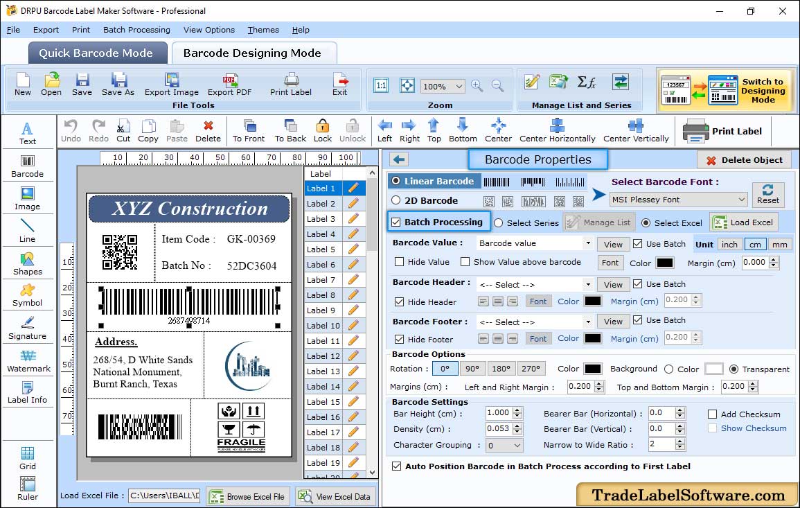 Barcode Properties