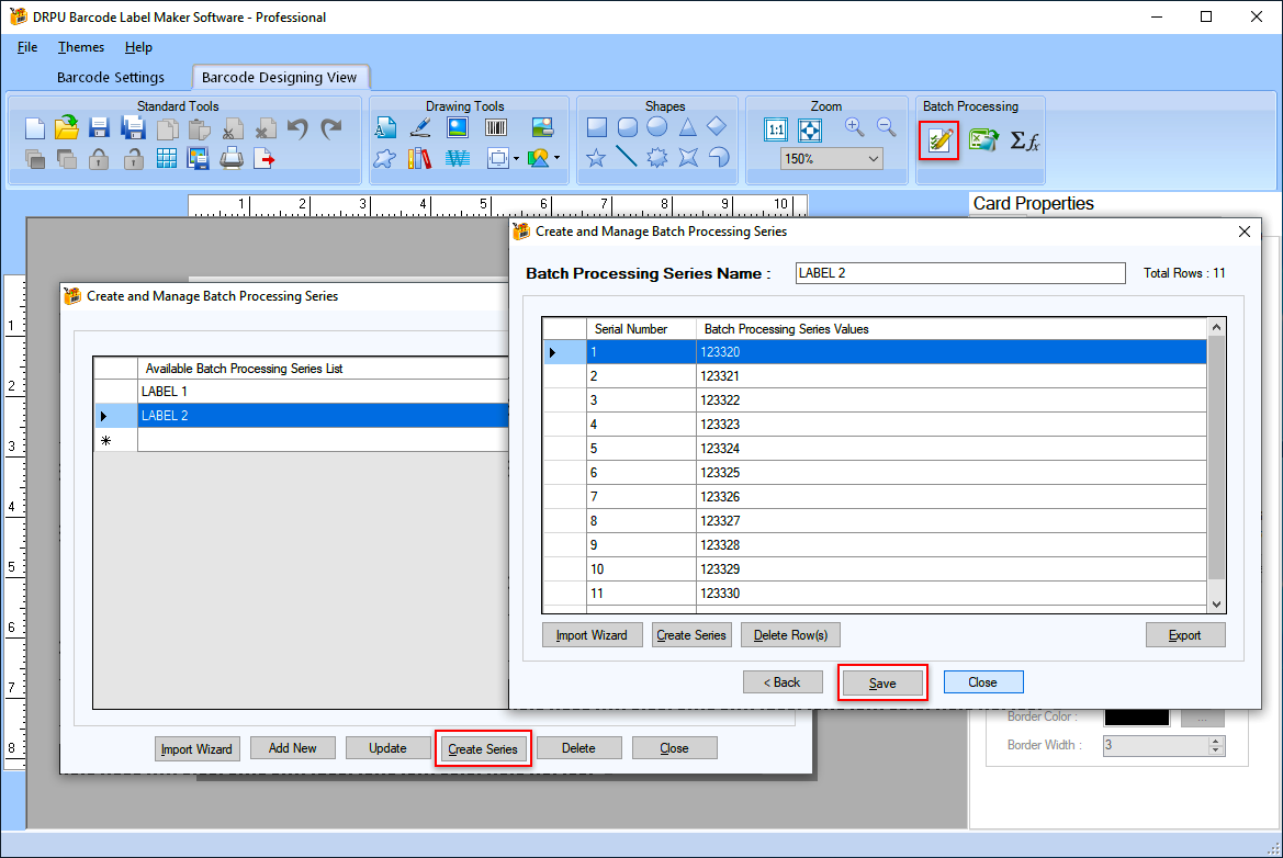 Create and Manage Batch Processing Series