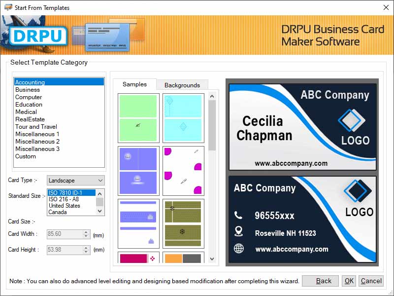 Screenshot of Excel Business ID Card Making Software