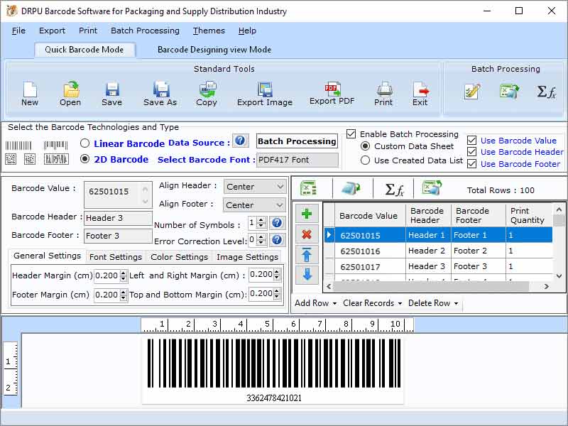 Screenshot of Shipping Barcoding & Labeling Software