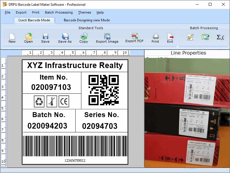 Batch Processing Barcode Labeling Tool