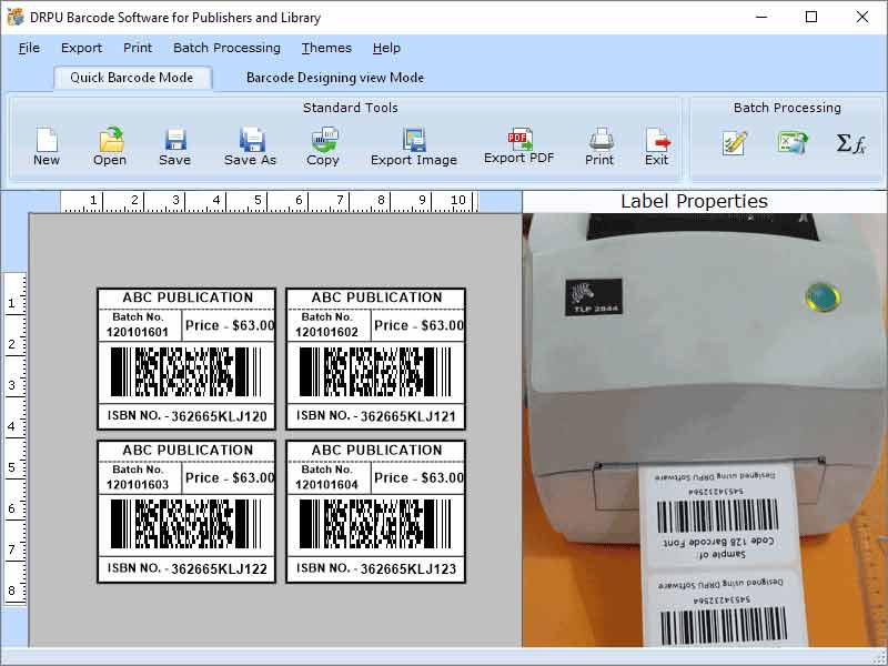 Screenshot of Publishing Industry Barcoding Software